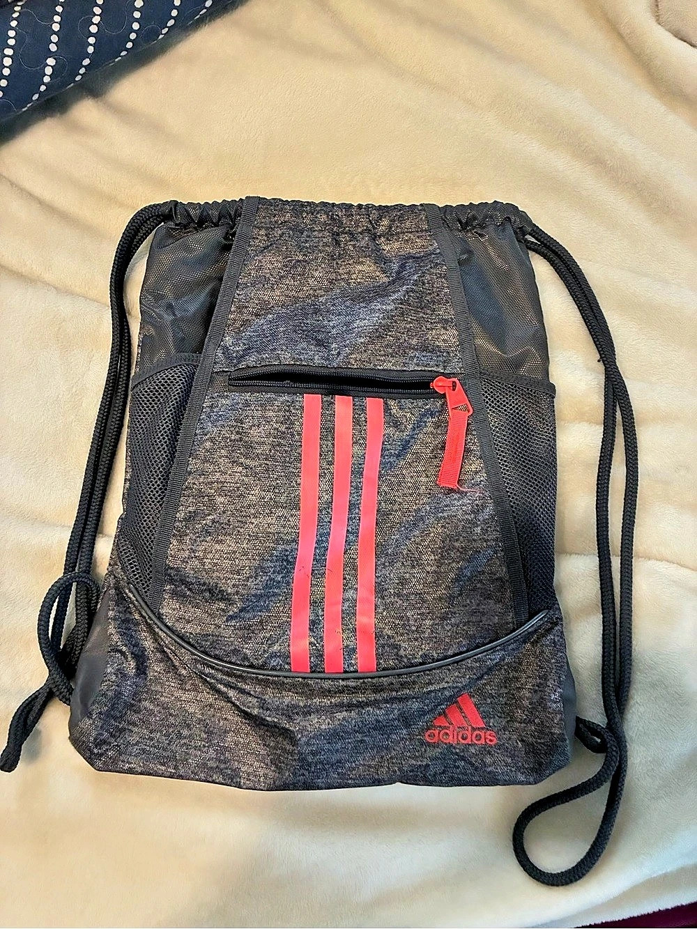 adidas Alliance Sackpack Backpack in Black & Red